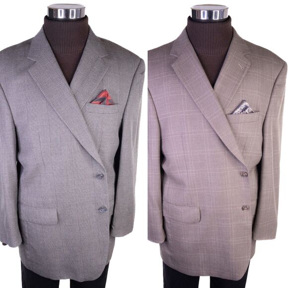 Lot Of 2* Jos A Bank Blazers Sport Coats Casual 2-Button Jackets Sz 48R/S Wool - Picture 1 of 16